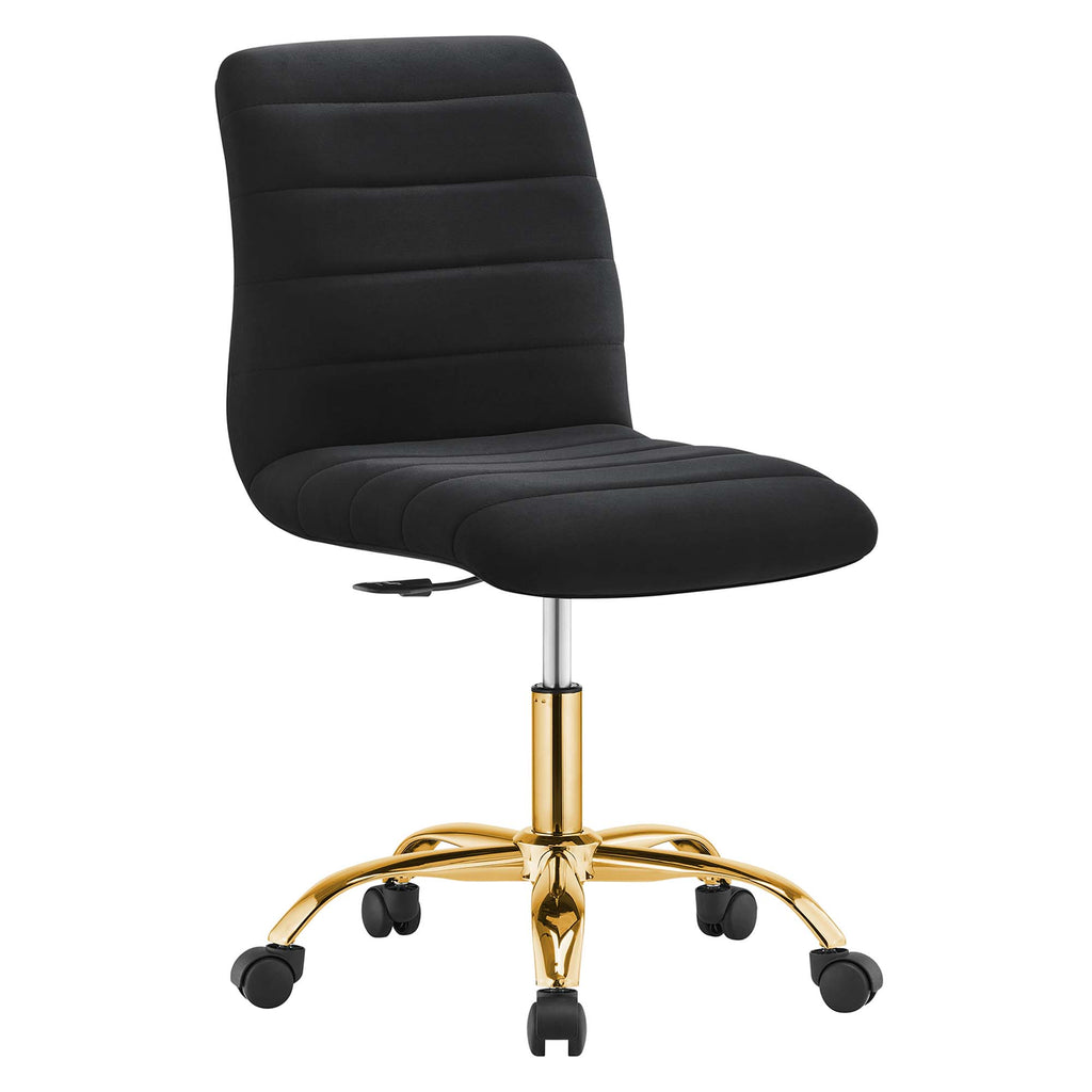 Modway Ripple Armless Performance Velvet Office Chair  