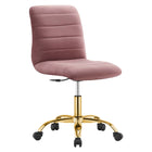 Modway Ripple Armless Performance Velvet Office Chair  