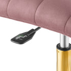 Modway Ripple Armless Performance Velvet Office Chair