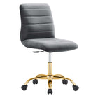 Modway Ripple Armless Performance Velvet Office Chair  