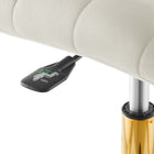 Modway Ripple Armless Performance Velvet Office Chair