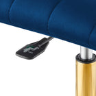 Modway Ripple Armless Performance Velvet Office Chair