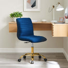 Modway Ripple Armless Performance Velvet Office Chair