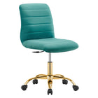 Modway Ripple Armless Performance Velvet Office Chair  