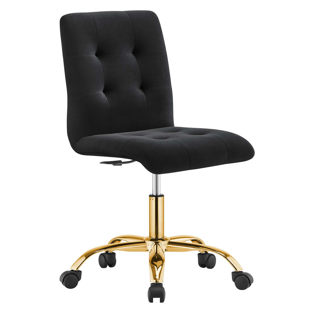 Modway Prim Armless Performance Velvet Office Chair  