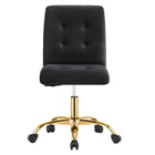 Modway Prim Armless Performance Velvet Office Chair