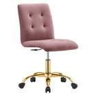Modway Prim Armless Performance Velvet Office Chair  
