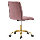 Modway Prim Armless Performance Velvet Office Chair