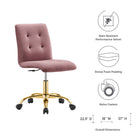 Modway Prim Armless Performance Velvet Office Chair