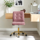 Modway Prim Armless Performance Velvet Office Chair