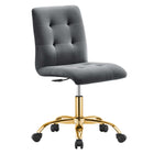 Modway Prim Armless Performance Velvet Office Chair  