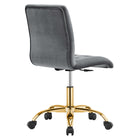 Modway Prim Armless Performance Velvet Office Chair
