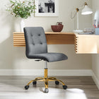 Modway Prim Armless Performance Velvet Office Chair