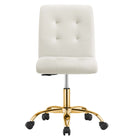 Modway Prim Armless Performance Velvet Office Chair