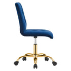 Modway Prim Armless Performance Velvet Office Chair