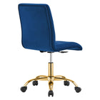 Modway Prim Armless Performance Velvet Office Chair