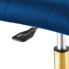 Modway Prim Armless Performance Velvet Office Chair