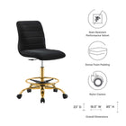 Modway Ripple Armless Performance Velvet Drafting Chair