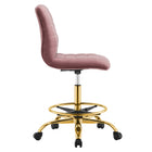 Modway Ripple Armless Performance Velvet Drafting Chair