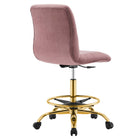 Modway Ripple Armless Performance Velvet Drafting Chair