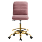 Modway Ripple Armless Performance Velvet Drafting Chair