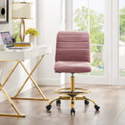 Modway Ripple Armless Performance Velvet Drafting Chair