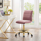 Modway Ripple Armless Performance Velvet Drafting Chair