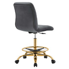 Modway Ripple Armless Performance Velvet Drafting Chair