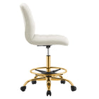 Modway Ripple Armless Performance Velvet Drafting Chair