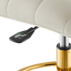 Modway Ripple Armless Performance Velvet Drafting Chair