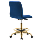 Modway Ripple Armless Performance Velvet Drafting Chair