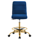 Modway Ripple Armless Performance Velvet Drafting Chair