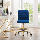 Modway Ripple Armless Performance Velvet Drafting Chair