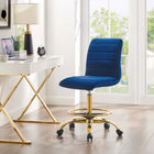 Modway Ripple Armless Performance Velvet Drafting Chair