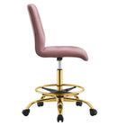 Modway Prim Armless Performance Velvet Drafting Chair