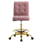 Modway Prim Armless Performance Velvet Drafting Chair