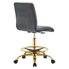 Modway Prim Armless Performance Velvet Drafting Chair
