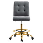 Modway Prim Armless Performance Velvet Drafting Chair