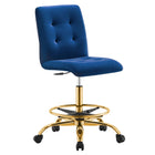 Modway Prim Armless Performance Velvet Drafting Chair  