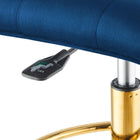 Modway Prim Armless Performance Velvet Drafting Chair