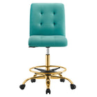 Modway Prim Armless Performance Velvet Drafting Chair