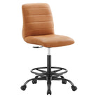 Modway Ripple Armless Vegan Leather Drafting Chair  
