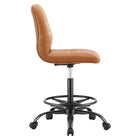 Modway Ripple Armless Vegan Leather Drafting Chair