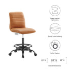 Modway Ripple Armless Vegan Leather Drafting Chair