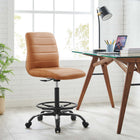 Modway Ripple Armless Vegan Leather Drafting Chair