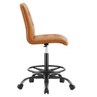Modway Prim Armless Vegan Leather Drafting Chair