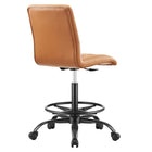 Modway Prim Armless Vegan Leather Drafting Chair