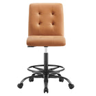 Modway Prim Armless Vegan Leather Drafting Chair