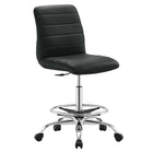 Modway Ripple Armless Vegan Leather Drafting Chair  