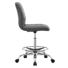 Modway Ripple Armless Vegan Leather Drafting Chair